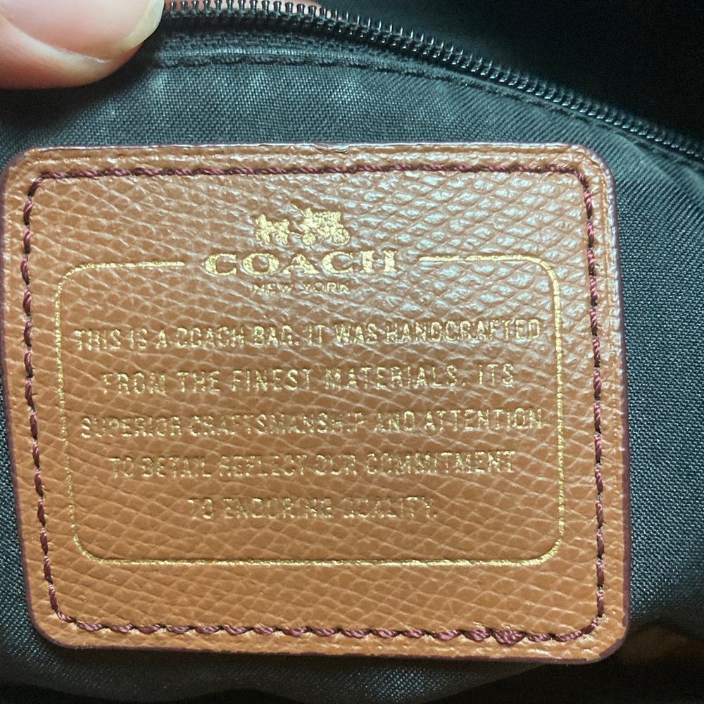 Coach Black and Brown mid-size purse - Picture 2 of 6